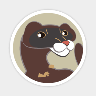 European mink Mustela lutreola Magnet